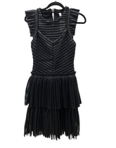 Maje Remony Leather Black Dress